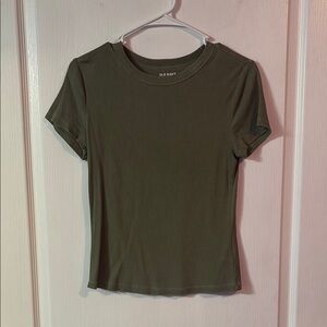 Old Navy Green Fitted Short Sleeve T-Shirt